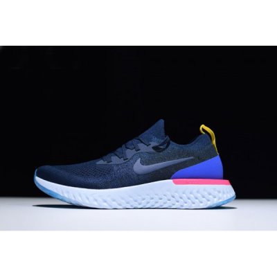 Nike Epic React Flyknit College Lacivert / Mavi Koşu Ayakkabısı Türkiye - 9OY94U4E